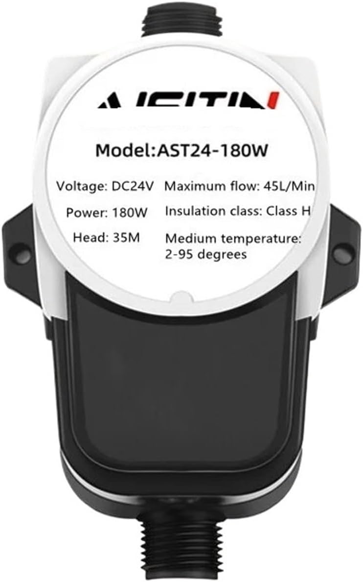 Household low water pressure booster pump automatic 24V 180W automatic pressure controller household water heater booster shower(Standard white)