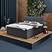Produktbild INNOCENT® - P8 | Boxspringbett 140x200 in Grau Stoff N13 | Gel & Visco 7cm Topper | 7-Zonen Taschenfederkern | H2 Härtegrad | HB01| Boxspringbetten