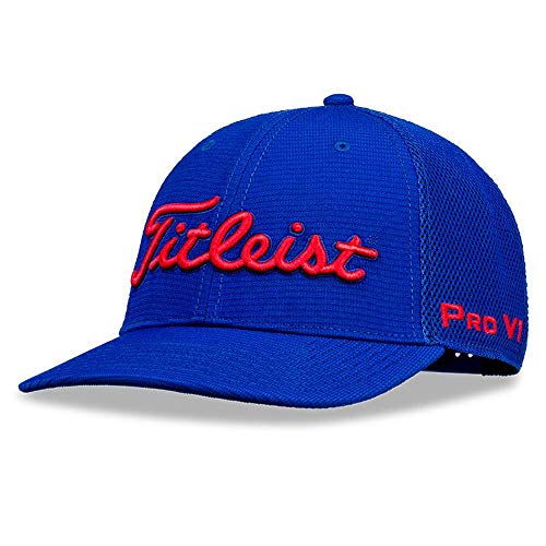 Titleist Golf Cap (Tour Snapback, Tour Snapback Mesh) (Tour Snap Back Mesh, Navy/Caribbean)