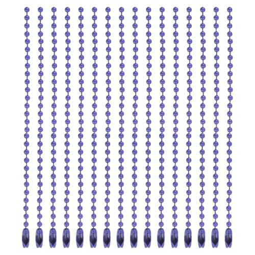 QUARKZMAN 20Pz 5 Pollici 12Cm Catena a Perline a Sfera, Catena a Sfera Metallico con Connettori per Ornamenti Appesi Gioielli Collana Targhetta per Cane Portachiavi, Viola Chiaro