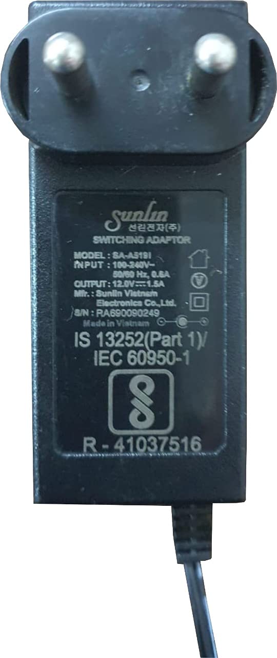 Sayeny Sunfun Original Switching Adapter for Monitors, Input 100-240V Output 12V 1.5 Amp. Black (B099DZQXJC) Amazon Price History, Amazon Price Tracker