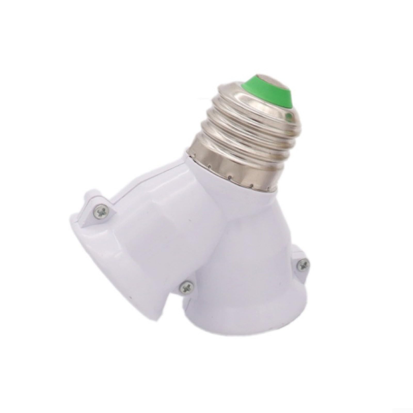 E27 Lamp Holder Splitter 1 to 2 Way Adapter for Double Bulb Lighting UK Ceiling Pendant Fitting White