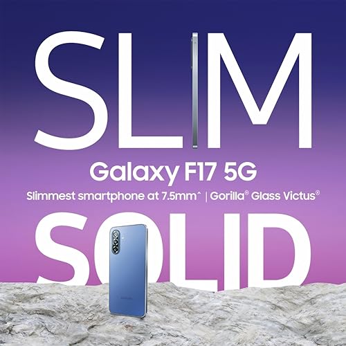 Image of Samsung Galaxy F17 5G (Violet Pop, 4GB RAM, 128GB Storage) | 6.7 inch FHD+ Super AMOLED Display | Exynos 1330 Processor | 50MP OIS Triple | 13MP Front Camera | 5000mAh | 25W Fast Charging | IP54 Rating