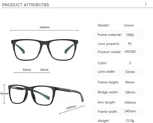 Miniatura 3 de Luz azul bloqueo gafas ligero hombres mujeres ordenador Gaming gafas anti Eyestrain TR90 marco 092309