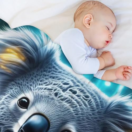 Couverture koala chaude couverture flannel douce 130x180cm lavable - 5