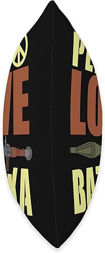 Miniatura 2 de Bazooka Missile Rocket Launcher Bazooka Peace Love - Almohada de 16 x 16 pulgadas, multicolor