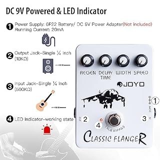 JOYO Flanger Effect Pedal Obtenez des sons de flanger métalliques et un vibrato tremblant rapide pour effet de guitare électrique – True Bypass (JF-07) - Les Beatles, Paul McCartney, John Lennon, RIngo Starr, George Harrison JOYO Flanger Effect Pedal Obtenez des sons de flanger métalliques et un vibrato tremblant rapide pour effet de guitare électrique - True Bypass (JF-07) – Image 6
