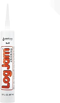 Sashco Log Jam Acrylic Latex Chinking Caulk, 30 oz Cartridge, Buff Pack of 1