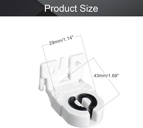 Miniatura 2 de Othmro 2 unids AC 500 V 2A T8T12 soporte de luz fluorescente G13 Base de una sola cabeza lápida lámpara zócalo para tubo fluorescente LED