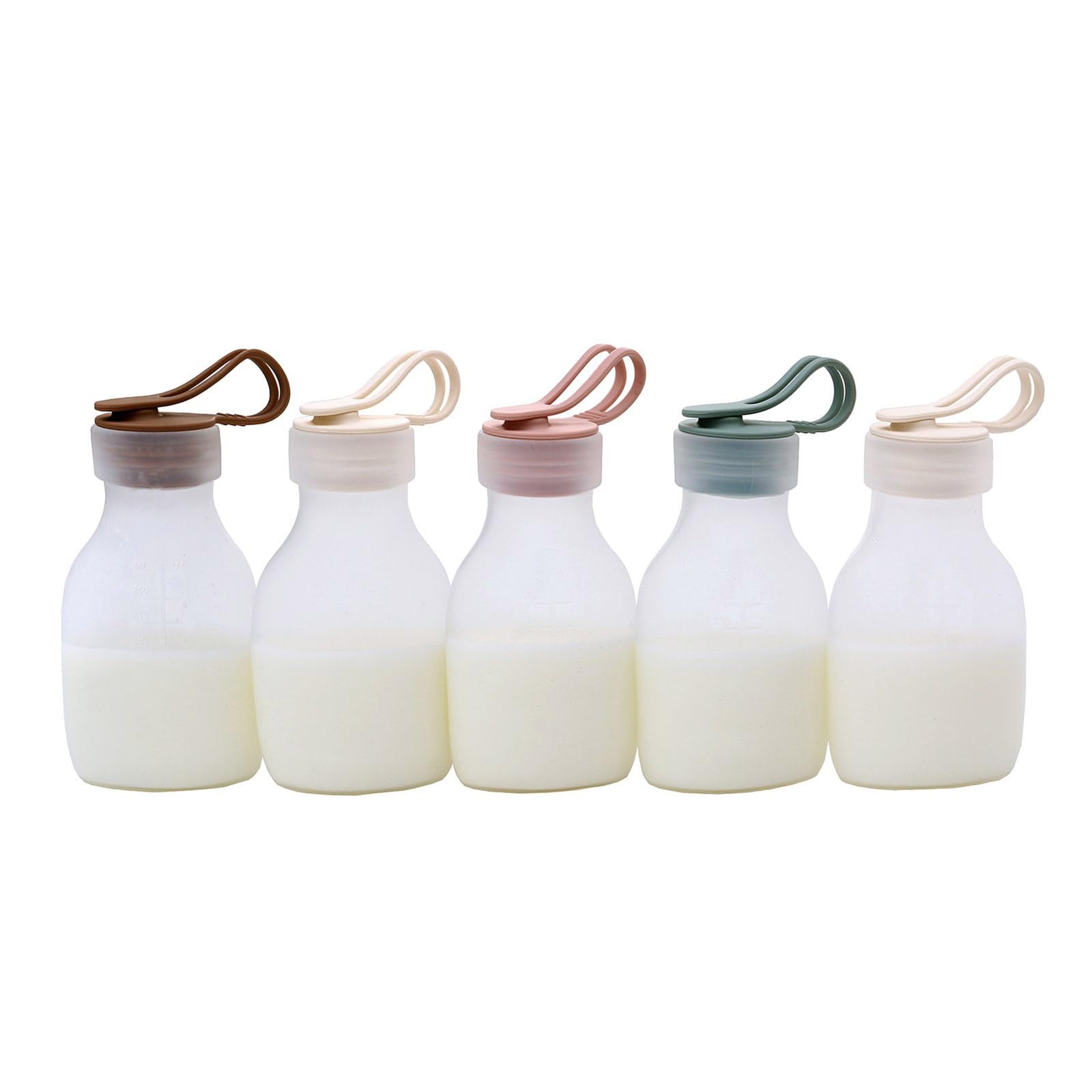 Muttermilch Aufbewahrungsbehälter aus lebensmittelechtem Silikon, faltbar, platzsparend, wiederverwendbare Milch Organizer Tasche, 2 Stück / 5 Stück, platzsparender Muttermilchbeutel