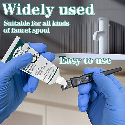 KEZE Food Grade Silicone Grease Pool Lube Tube O Rings Lubricant for Plumber Faucet Gasket Water Filter Rubber Seal Silicon Grease with Brush 1 oz 2-Pack - Thumbnail 5