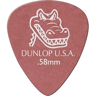 Dunlop DL P 0090 417p.58 Gator Grip Standard Players Pick (12 pièces) Rouge - Les Beatles, Paul McCartney, John Lennon, RIngo Starr, George Harrison