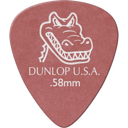Dunlop DL P 0090 417p.58 Gator Grip Standard Players Pick (12 pièces) Rouge