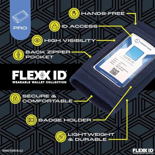 FLEXX ID Porta-crachá PRO ID com janela transparente habilitada para RFID para acesso rápido às mãos