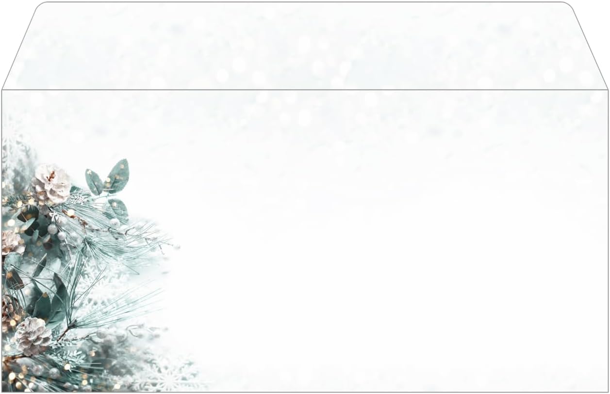 SIGEL DU424 Christmas envelopes "Eucalyptus magic", gummed, DL, 50 pcs.