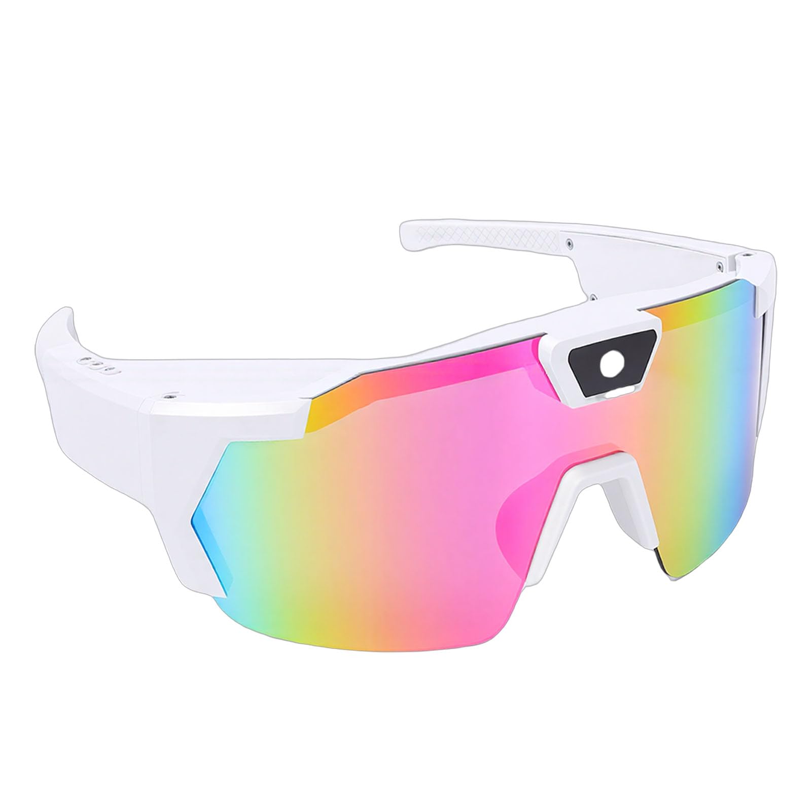 Occhiali Ciclismo Intelligenti con Fotocamera WiFi Lenti Colorate Occhiali Sole Sportivi polarizzati Smart 1080P 12MP Registrazione Video HD Controllo App per