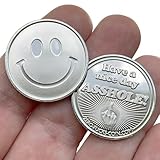 ZFG Inc. Have a Nice Day Asshole Smiley Face Novelty Coin, Antiqued & Lacquered Silver Color, 10-Pack of Coins
