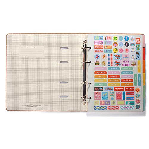 Caderno Criativo Verão, Multicolorido, Flamingo, Pautado, 120 fls, Papel Pólen 80g/m², Tamanho Grand