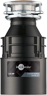 InSinkErator Badger 5XP 3/4 HP Garbage Disposal - Powerful Continuous Feed Disposer Black/Stainless