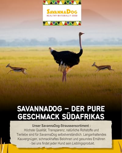 SavannaDog Happen mit Grapefruit 800g - Hunde Leckerlis getreidefrei & hypoallergen, Leckereien für Hunde mit Straußenfleisch, Hundeleckerli mit wertvollen Ballaststoffen