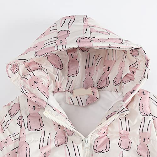 Toddler Kids Warm Padded Coat Clothing Toddler Hoodie Cartoon Fleece Long SleeveLong Sleeve Floral Pattern3