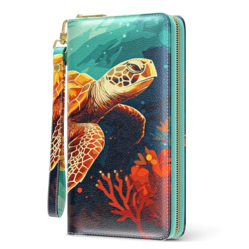 Image of Aiawoxc Womens Wallet, RFID Wristlet Wallets for Women, Ladies Clutch Purses, Large Travel Card Holder with Phone Holder | RFID