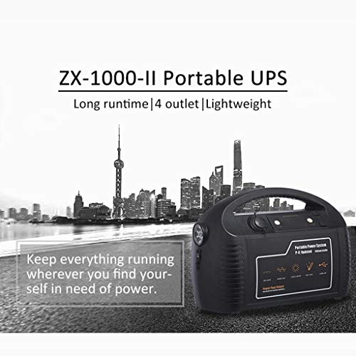 LiRongPing 1000w Battery-powered Portable Solar Power Generator with Inverter Usb Lcd Display for Energy Storage Solar Power Generation System for Outdoor Household Cars (Voltage : 1500W/1368WH)