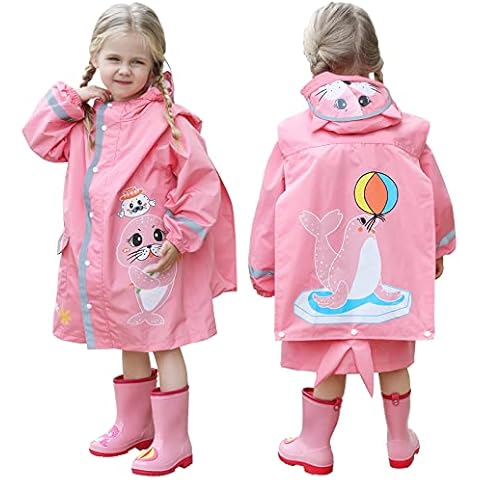 Hovkib Kids Waterproof Cartoon Rain Jacket Cover