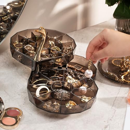Boîte à bijoux cygne transparent : finis les colliers emmêlés et perdus - 6
