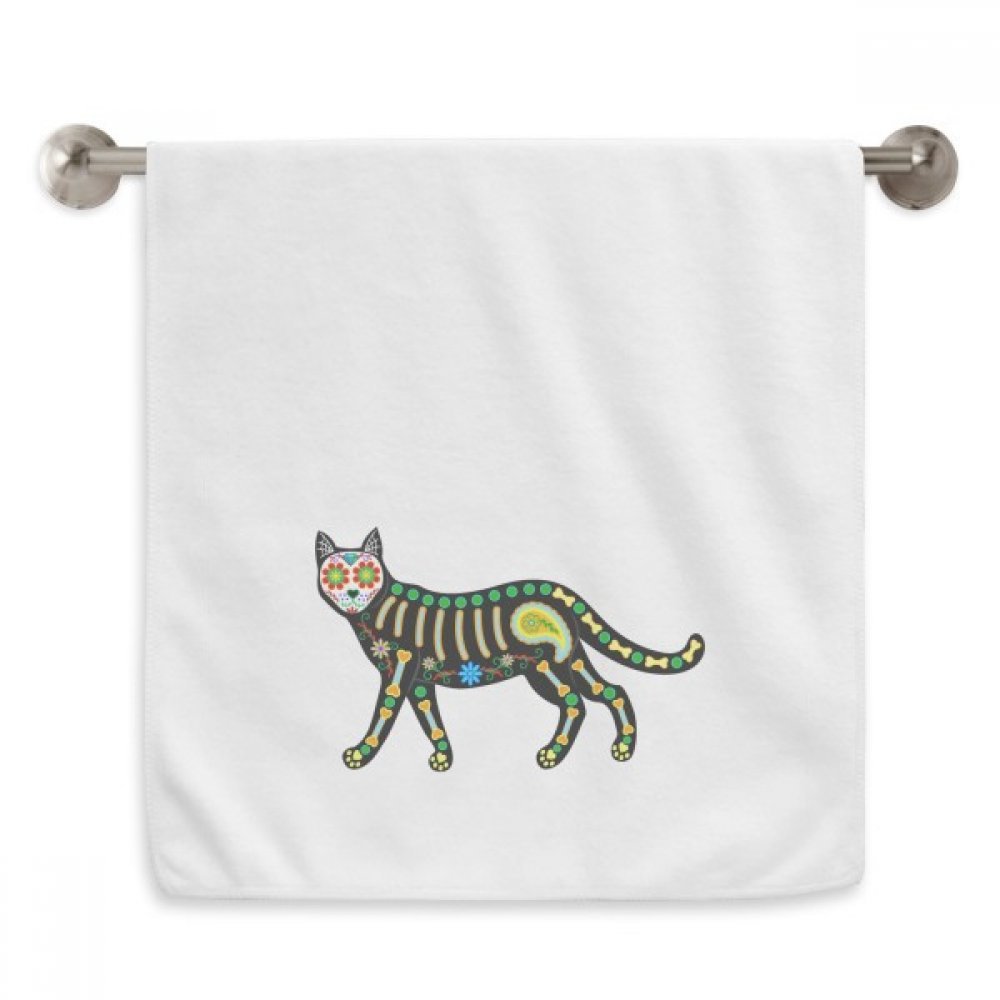 Serviette de toilette Halloween Chat Noir contre la peau irritée