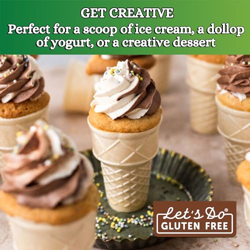 Lets Do Gluten Free Ice Cream Cones, Ice Cream Cups - 1.2 Oz (Pack of 12) | Mini Crispy Cones - image 5
