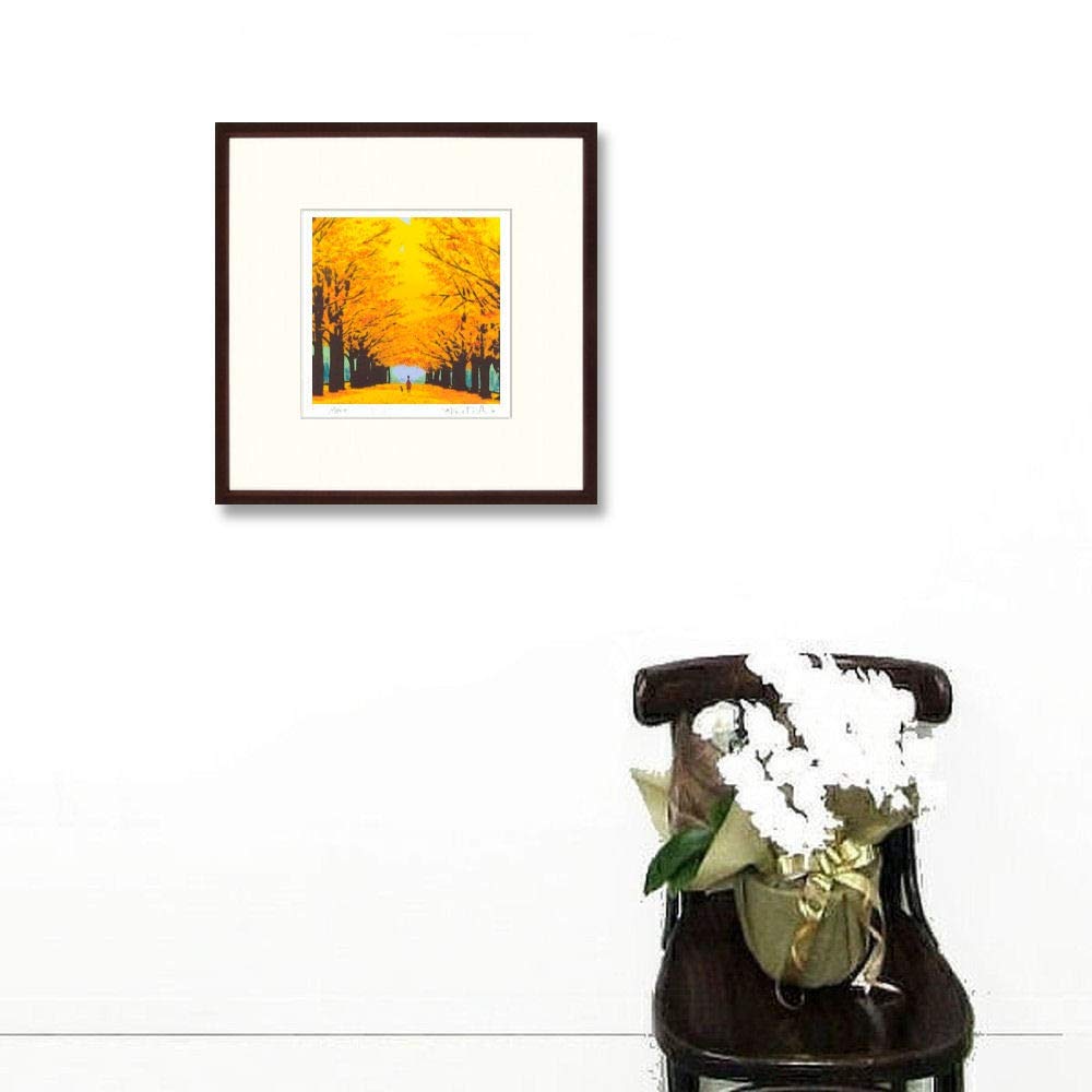 Amazon.co.jp: 吉岡浩太郎 彩りの並木道 30角 ブラウン シルク