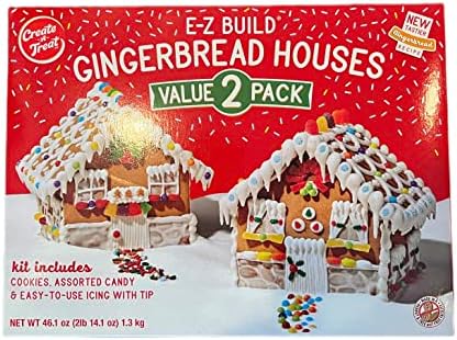 Create-A-Treat E-Z Build Gingerbread Houses, Value 2-Pack, 46.1 ounces