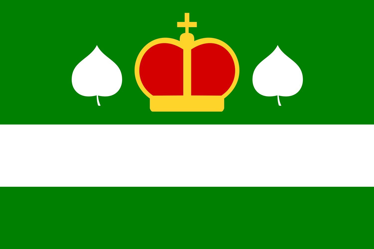Drapeau Large Třebohostice à trois bandes pour mât extérieur