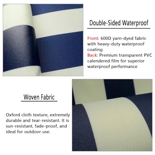 Pièces rechange tissu d'auvent rétractable 5x1.5m toile couverture remplacement J - 6