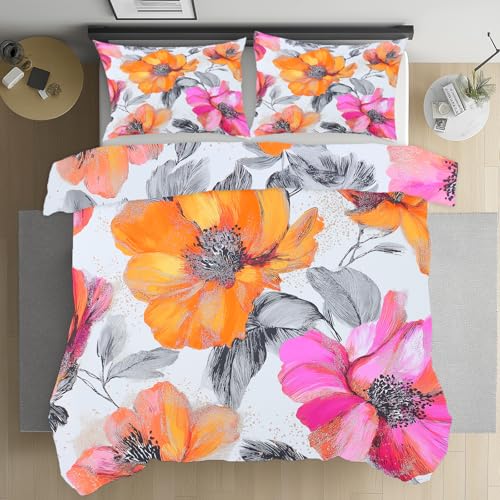 Housse de couette 240x260 cm zippée anti-plis en microfibre douce - 3
