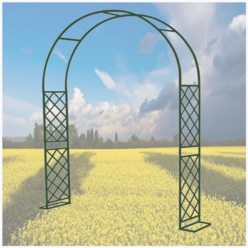 Pergola verte en métal robuste treillis durable pour extérieur - 2