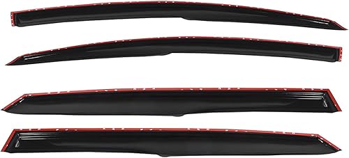 Miniatura 3 de 4 viseras laterales para ventana lateral, deflectores de protección contra la lluvia, deflectores de repuesto negro brillante para Sentra 2013-2019