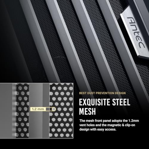 Image of Antec Performance 1 Silent, RTX 40 Series GPU Support, Exquisite Steel Mesh, 4 x Tranquil Silent PWM Fans, Sound-Dampening Side Panels, Removable Top Fan /Radiator Bracket, Full-Tower E-ATX PC Case