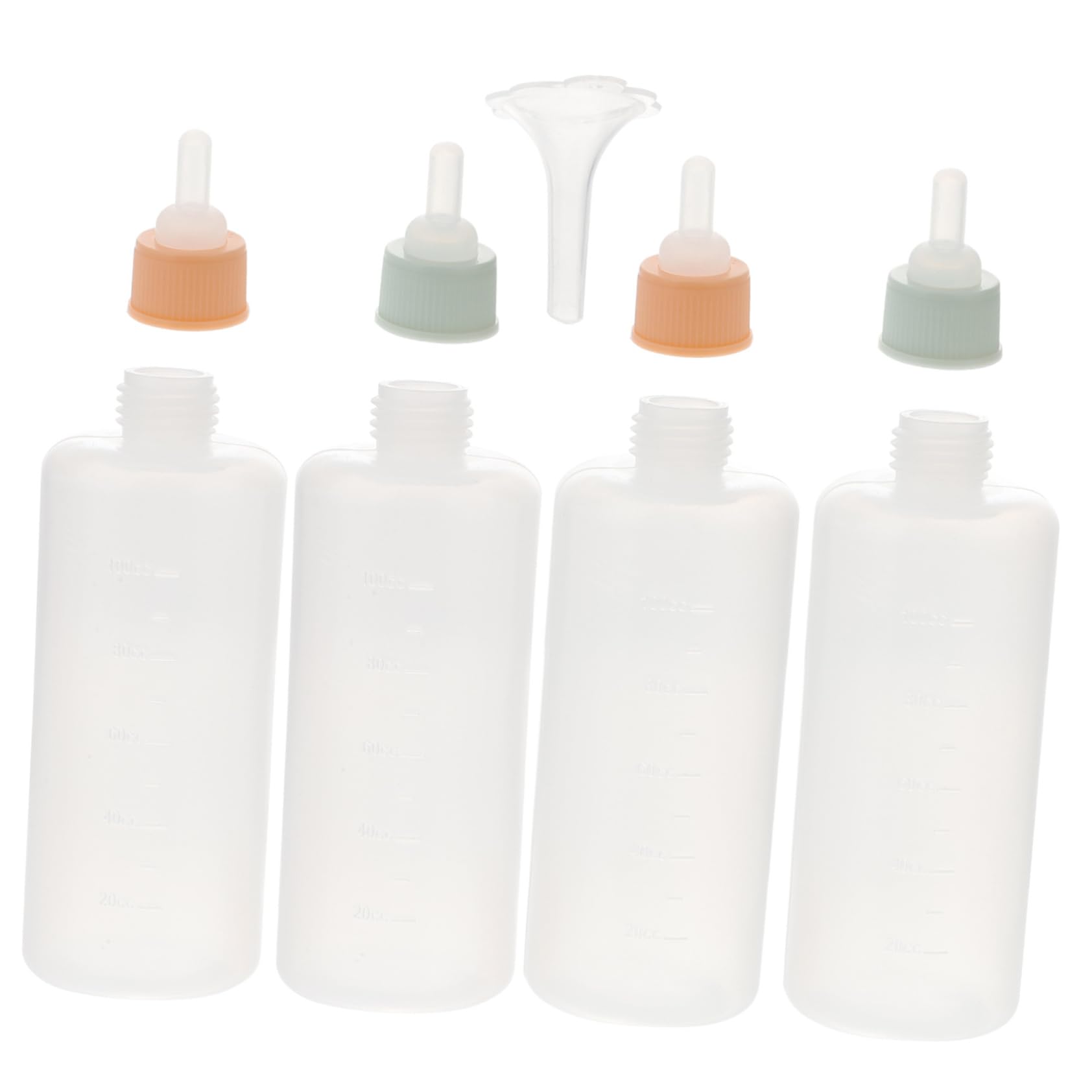 BCOATH 4pcs Pet Bottle Set Silicone Feeding Bottles Pacifier for Puppy Kitten Bunny Newborn Dog Cat Pet Pacifier Feeder