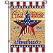 God Bless America 4th of July Garden Flags for Outside 12x18 Inch Double Sided 1776 Flag Blue Red Star Patriotic Yard Garden Flag Independence Flag Memorial Day House Holiday Decorations