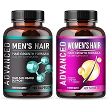 Hair Growth Vitamins For Men + Hair Growth Vitamins For Women.