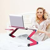 Amplia gama de aplicaciones: La mesa para computadora portátil se puede usar como bandeja para la cena o la TV, como soporte para computadora portátil para la cama y desayuno, y también se puede usar para parlantes, proyectores, mesas para computadoras portátiles, estanterías, escritorios y soportes para tabletas.