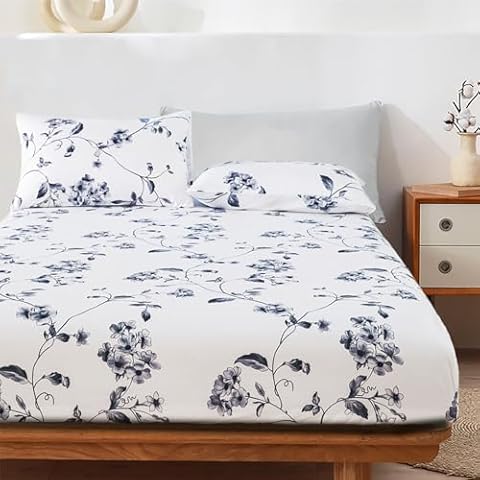 Wotcsil Floral Queen Fitted Sheet Cover