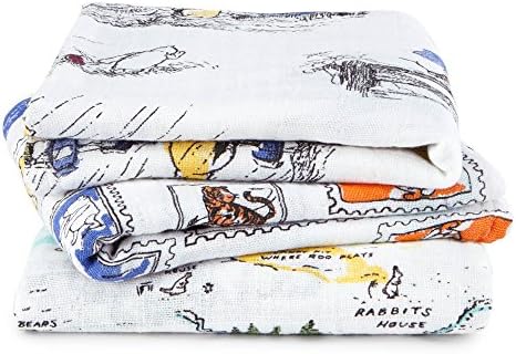 aden + anais Musy Squares - Jungle Jam, Pack of 3 | Large 100% Cotton Muslin Cloth | Soft & Lightweight Unisex Baby Essentials | Cloths for Newborn Girls & Boys | Ideal Baby Shower Gifts