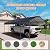 ANTSKU 12x20 Ft Metal Carport, Heavy Duty Car Port with Galvanized Steel Roof and Enhanced Base, Outdoor Car Garage, Large Carport Canopy, Steel Car Shelter for Car, Boats and Truck, Dark Gray