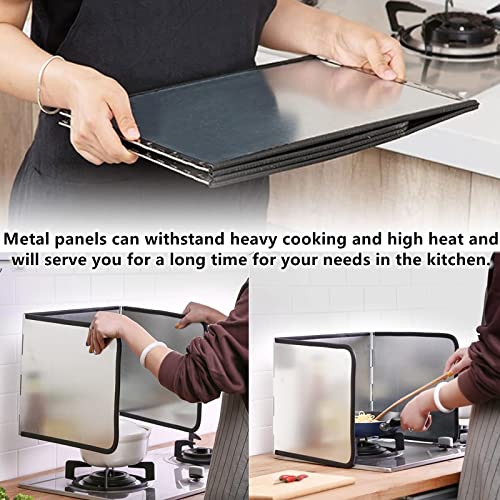 Kobsainf 3 Sided Splatter Guard,Foldable Stainless Steel Oil Splatter Screens For Frying,Oil Splash Insulation Board,Nonstick Oil Splatter Guard Stove Heat Insulation Board For Cooking #TOP6