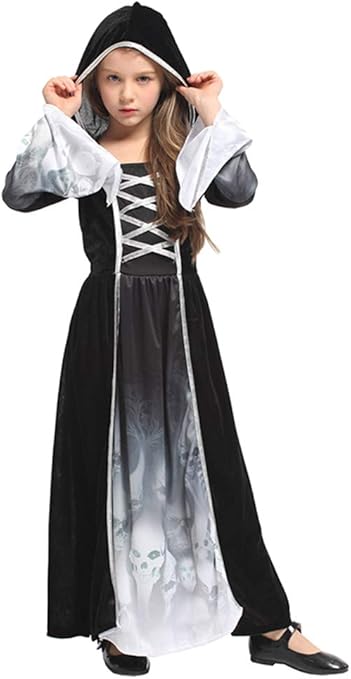 Amazon Asiso ハロウィン 衣装 子供 魔女 死神 悪魔 コスプレ 女の子 仮装 ワンピース 110 120 M キッズコスチューム おもちゃ