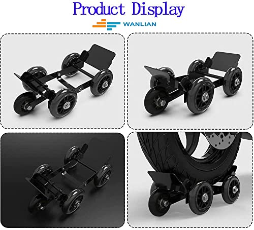 Image of WANLIAN Flat Tire Boosters,Motorcycle /Ebike /Tricycle Flat Tire Wheel Puller Booster 5 Wheels Trailer Electric Emergency Help Self-Rescue Traile(Wheels Color Random)