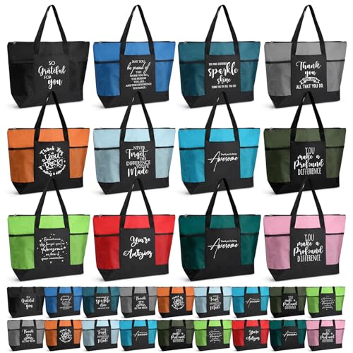 Image of Paterr 10 /20 /30 Pcs Thank You Tote Bags Bulk for Women Appreciation Gift for Employee Teachers Coworker Cna Nurse Staff